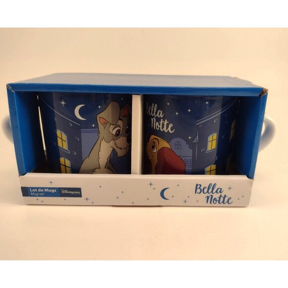 Disneyland Paris Bella Notte Lady & The Tramp Mug Set Romantic Gift Love Dogs - Picture 4 of 10